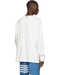 weißes Langarmshirt von Thom Browne