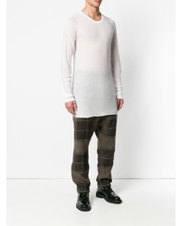 weißes Langarmshirt von Rick Owens