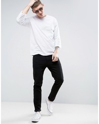 weißes Langarmshirt von Asos