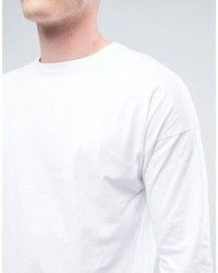 weißes Langarmshirt von Asos