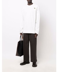 weißes Langarmshirt von Jil Sander