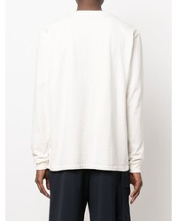 weißes Langarmshirt von John Elliott