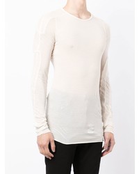 weißes Langarmshirt von Rick Owens DRKSHDW