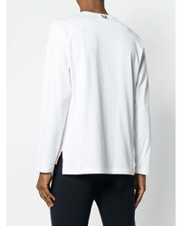 weißes Langarmshirt von Thom Browne