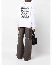 weißes Langarmshirt von Sacai