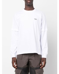 weißes Langarmshirt von Sacai