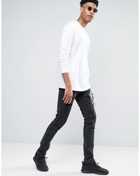 weißes Langarmshirt von Asos