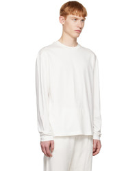 weißes Langarmshirt von Jil Sander