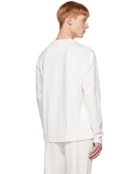 weißes Langarmshirt von Jil Sander