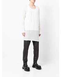 weißes Langarmshirt von Rick Owens