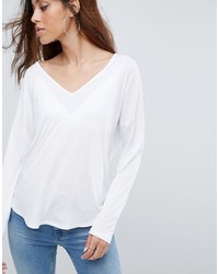 weißes Langarmshirt von Asos