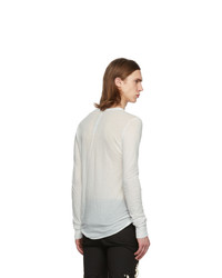 weißes Langarmshirt von Rick Owens