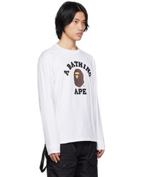 weißes Langarmshirt von BAPE