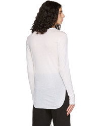 weißes Langarmshirt von Ann Demeulemeester