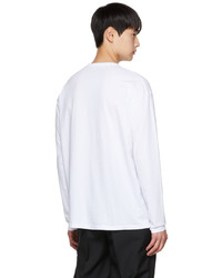 weißes Langarmshirt von MAISON KITSUNÉ