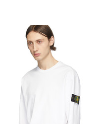 weißes Langarmshirt von Stone Island