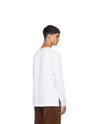 weißes Langarmshirt von Thom Browne
