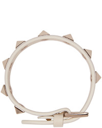 weißes Lederarmband von Valentino