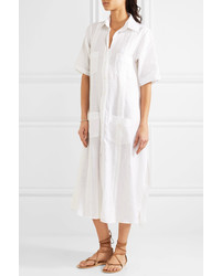 weißes Leinen Kleid von Miguelina