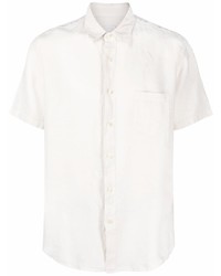 weißes Leinen Kurzarmhemd von 120% Lino