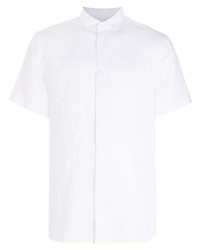 weißes Leinen Kurzarmhemd von Armani Exchange