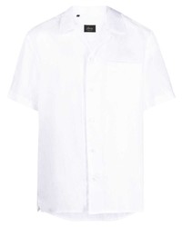 weißes Leinen Kurzarmhemd von Brioni