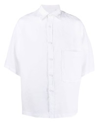weißes Leinen Kurzarmhemd von Costumein