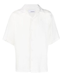 weißes Leinen Kurzarmhemd von Costumein