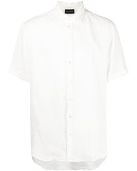weißes Leinen Kurzarmhemd von Emporio Armani