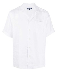 weißes Leinen Kurzarmhemd von Frescobol Carioca
