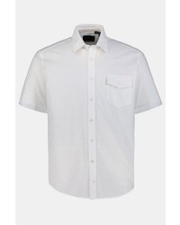 weißes Leinen Kurzarmhemd von JP1880