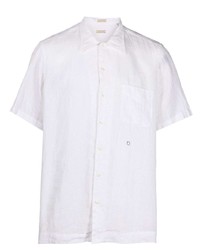 weißes Leinen Kurzarmhemd von Massimo Alba
