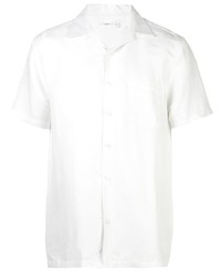 weißes Leinen Kurzarmhemd von Onia