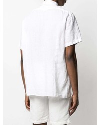 weißes Leinen Kurzarmhemd von Massimo Alba