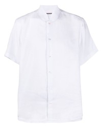weißes Leinen Kurzarmhemd von PMD