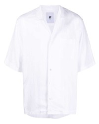 weißes Leinen Kurzarmhemd von PT TORINO