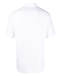 weißes Leinen Kurzarmhemd von Xacus