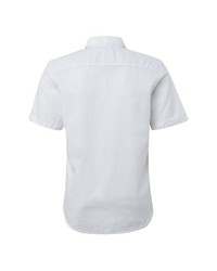 weißes Leinen Kurzarmhemd von Tom Tailor
