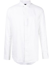 weißes Leinen Langarmhemd von Armani Exchange