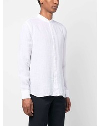 weißes Leinen Langarmhemd von 120% Lino