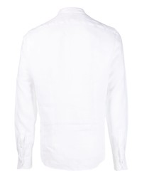 weißes Leinen Langarmhemd von Xacus