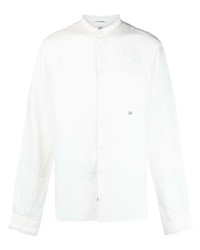 weißes Leinen Langarmhemd von C.P. Company