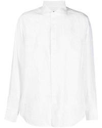 weißes Leinen Langarmhemd von Corneliani