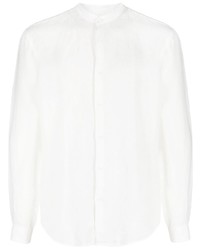 weißes Leinen Langarmhemd von Costumein