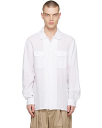 weißes Leinen Langarmhemd von Engineered Garments