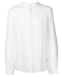weißes Leinen Langarmhemd von Fay