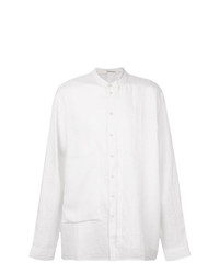 weißes Leinen Langarmhemd von Isabel Benenato