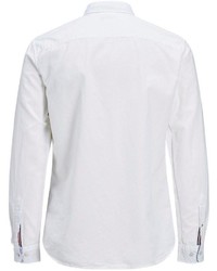 weißes Leinen Langarmhemd von Jack & Jones