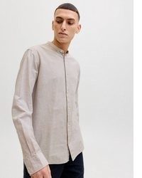 weißes Leinen Langarmhemd von Jack & Jones