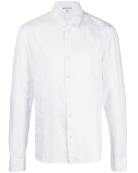 weißes Leinen Langarmhemd von James Perse